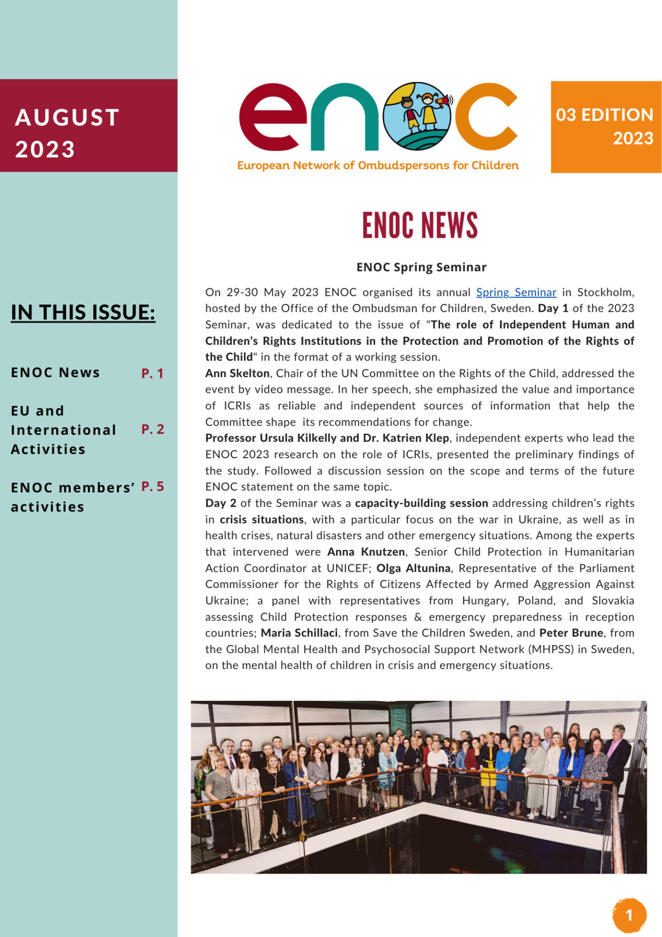 Newsletter 3rd Edition August 2023